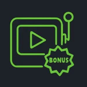 SlotBunny Casino Spiel- und Bonus-Icon mit einer Slotmaschine, Play-Button und Bonus-Stern in Neon-Grün.